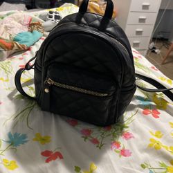 Black Backpack Purse 