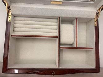 Wood Jewelry Box with Velvet Interior