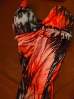 Tie-Dye Print Fabric Garment dress