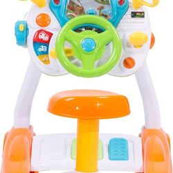 Pretend Ride on Toy Steering Wheel Driving Car Simulate Toys for Toddlers

