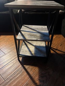 Industrial 3-Tier Side Table
