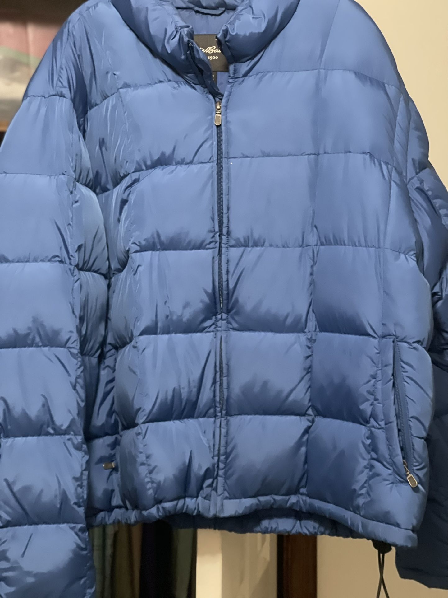 Mens Eddie Bauer Blue Puff Jacket