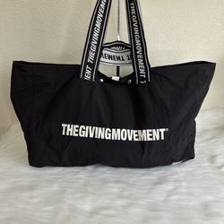 The Giving Movement Black Re-Shell100 Large Tote