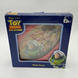 Disney Pixar Toy Story Wall Clock - Buzz Lightyear & Woody Collectible - New in Box