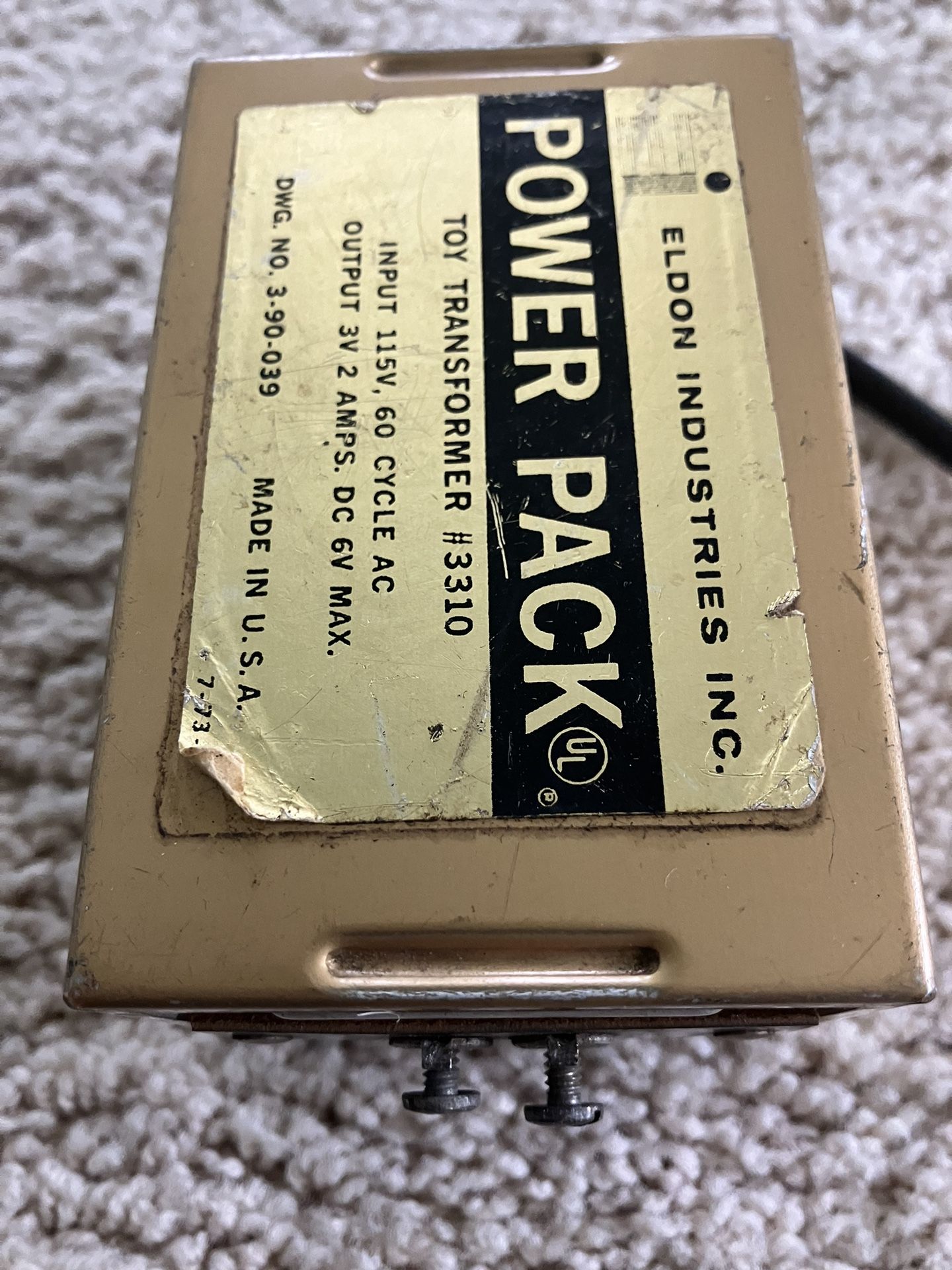 Eldon Power Pak Transformer - Slot Car