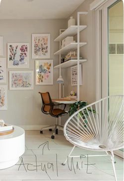 CB2 StairCase Office Table WallMount BookShelf