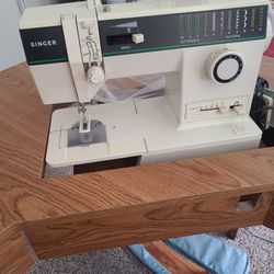 2 SEWING MACHINES W/ TABLE 