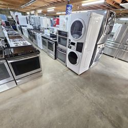 Huge Sale Store Full Of Nice Refurbished Certified Gently Used Appliances Samsung Whirlpool LG Kenmore Electrolux Bosh GE Maytag Refrigerator Washer 