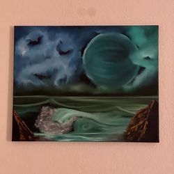 Galaxy ocean scene - wall decor
