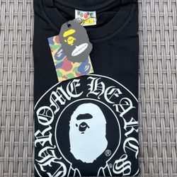Bape x Chrome Hearts Black T-Shirt Size Large Brand New with Tags
