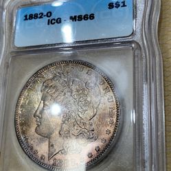 1882-O Morgan Silver Dollar MS66