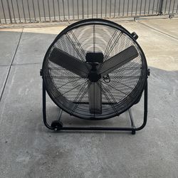 30 in. 3-Speeds High Velocity Drum Fan in Black,