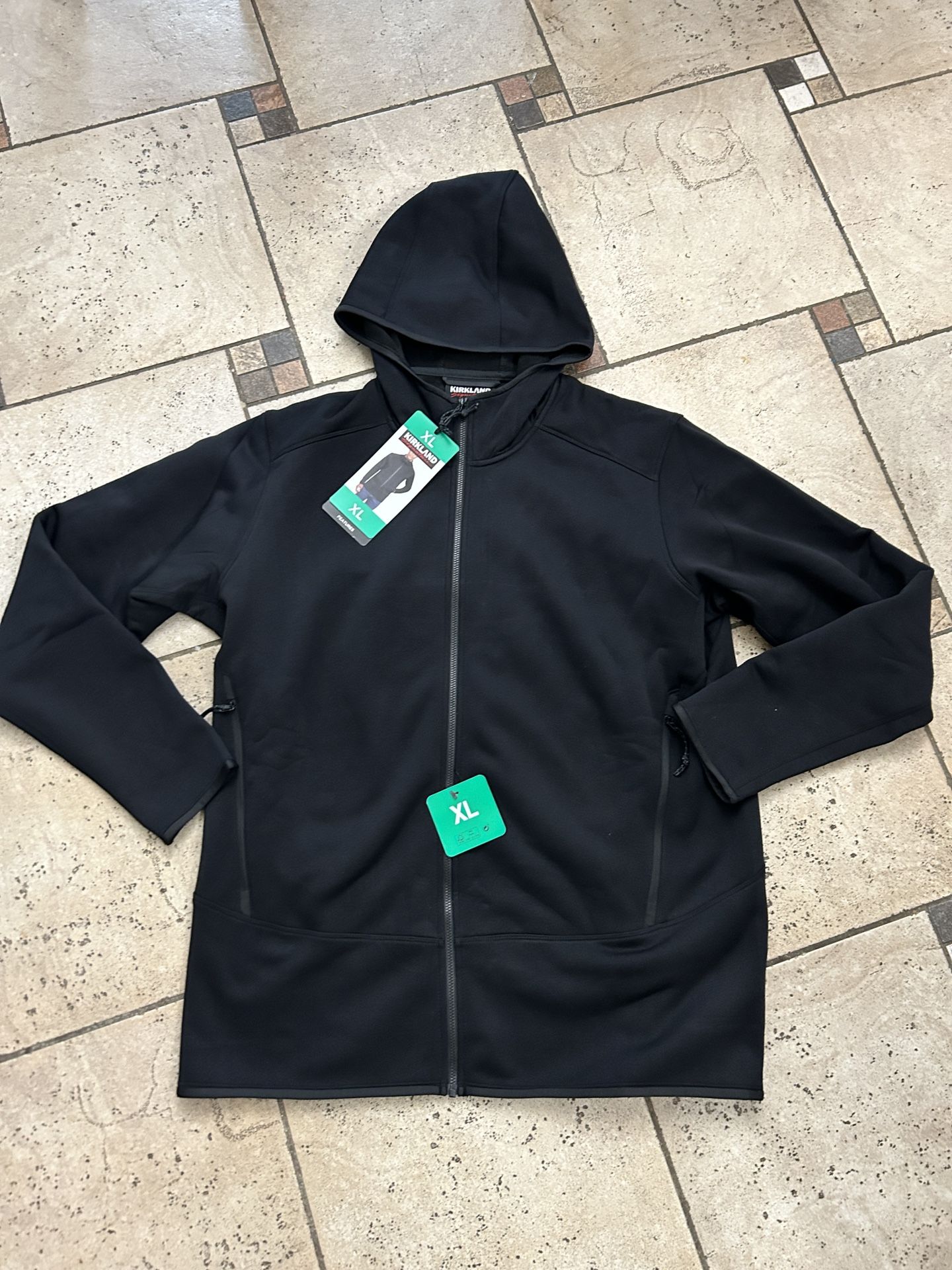 NWT Men’s hooded full zip fleece jacket Size XL