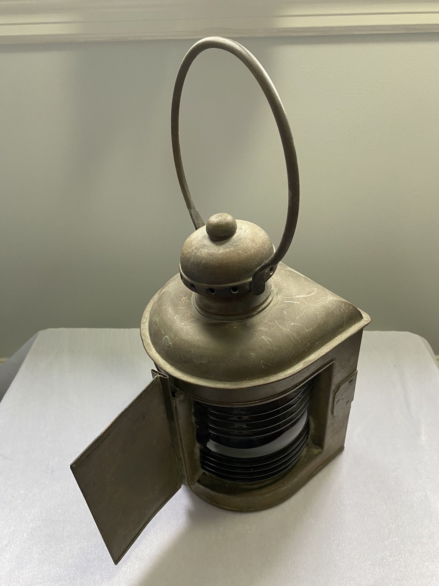 Vintage Port & Starboard Brass Marine Lantern