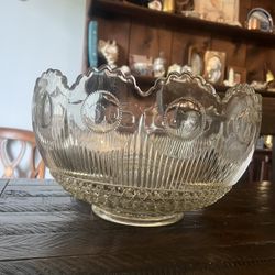 Large Crystal Punch Bowl 