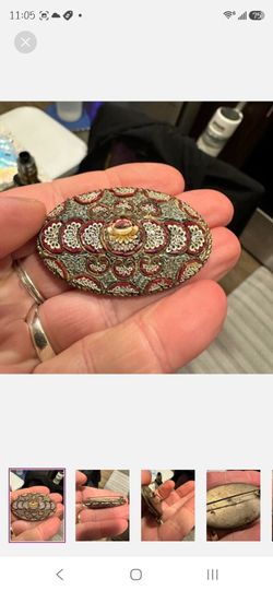 1930s Italian Mosaic Brooch