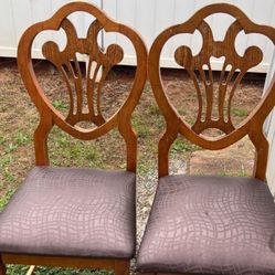 Two Wood Chairs 