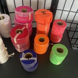 2” Cotton Knit Bias Tape Lot Approx 164 Yards Total Stretch Binding Rolls 