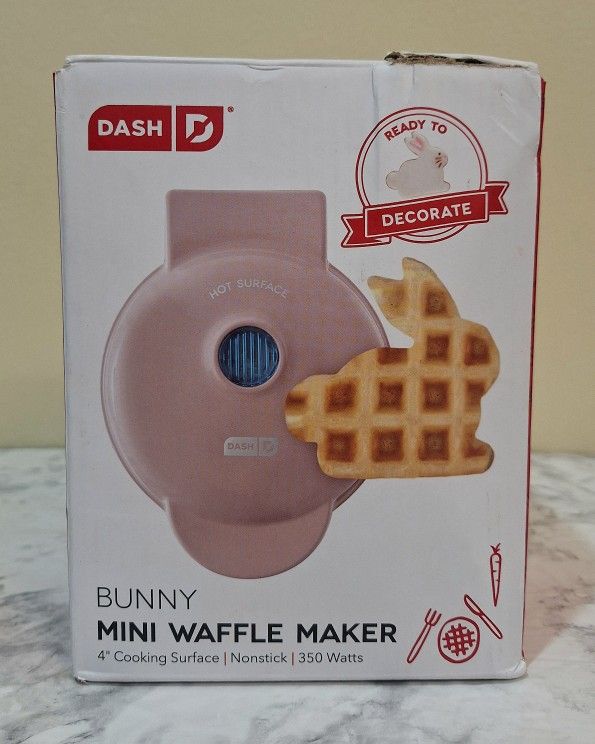 DASH BUNNY MINI WAFFLE MAKER - NEW IN BOX 