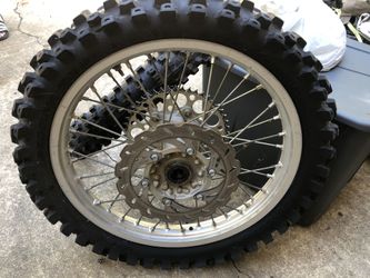 Motocross Tires and one rim and hub