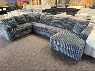 Large charcoal gray sectional