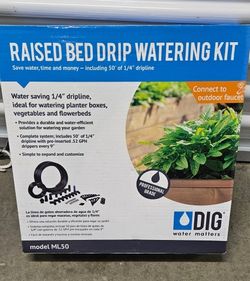 Raised bed drip watering kit