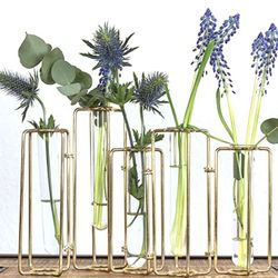 Gold Bud Vases (3 Sets Of 5)