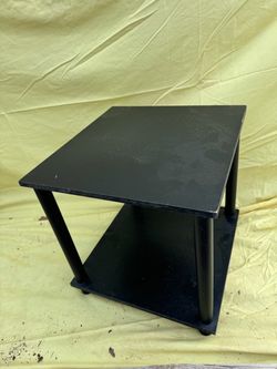 Black Two-Tier Side Table
