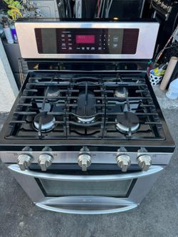 LG 30"INCH GAS RANGE STAINLESS STEEL WITH 5 BURNERS CONVECTION OVEN 