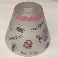 New Frosted Glass Beauty Graphic Candle Topper 