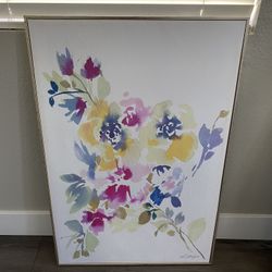 25” X 37” Floral Canvas Painting