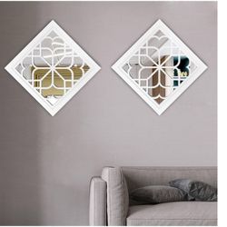 12 inch Square house Accent Mirror 