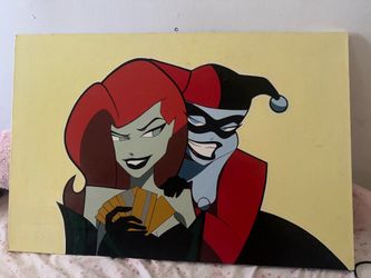 poison ivy and harley quinn painting