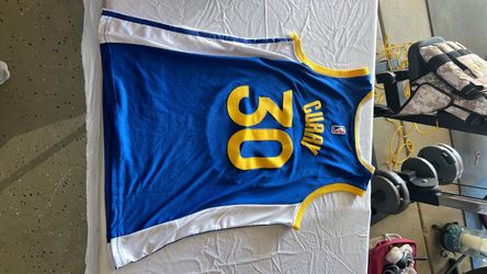 Nike Golden State Warriors Stephen Curry 30 Swingman Jersey Blue Size 44
