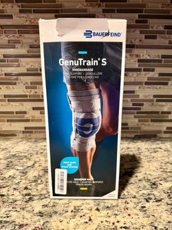 Bauerfeind GenuTrain S Hinged Knee Brace Size 5 Right Titan Gray