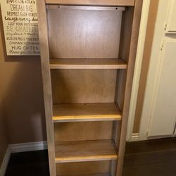 Tall Shelf Organizer Has 4 Shelves On One Side And 4 On Other Side 