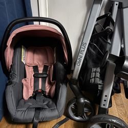 Evenflo Omni Plus Travel System. Infant Girl carrier Car seat Stroller