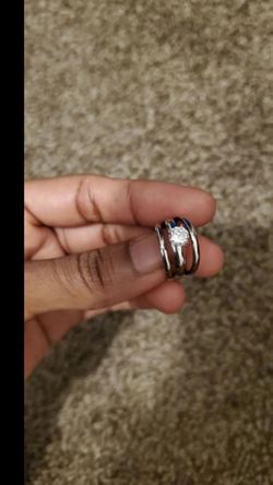 3 piece wedding ring set size 6