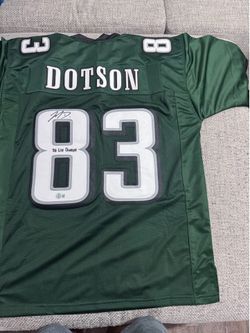 Jahan Dotson Signed Autograph Custom Jersey -Beckett Coa - Philadelphia Eagles