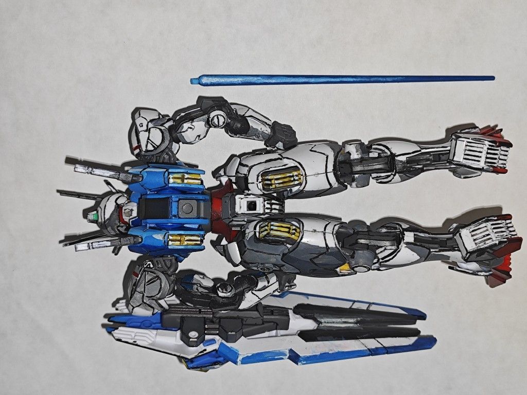 Gundam Aerial, Bandai, cell paint hand painted, 2d style paint