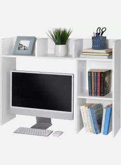  Wood Dorm Desk Bookshelf Organizer,