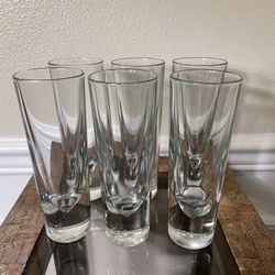 Set Of 6 Mid-Century Modern Italian Brunch Bullet Double Walled High Ball - 8  oz