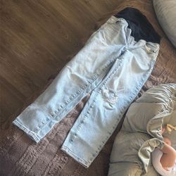 Maternity Jeans And Black Leggings