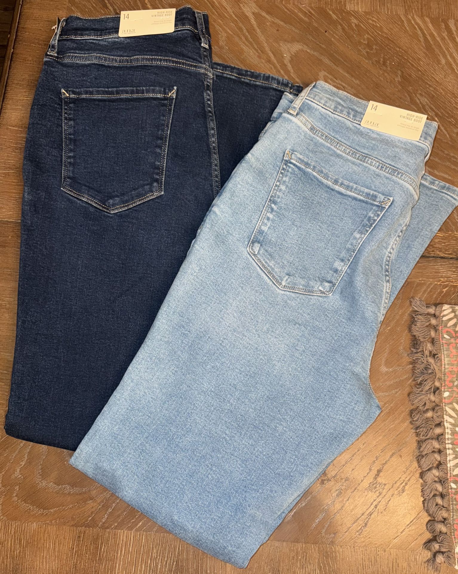 JC Penney —NEW high Rise Vintage Bootcut Jeans Size 14–ANA BRAND