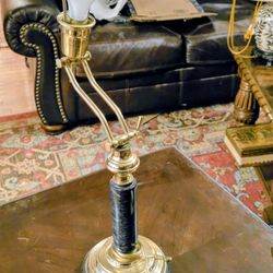Vintage Neoclassical Style Swing Arm Lamp, With Marble Body