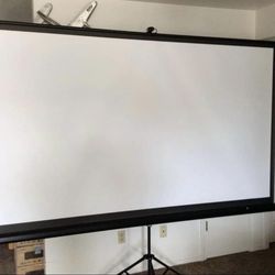 80” Project Screen 16:9 Home Movie Manual Projection Screen Pull Down Projector Matte