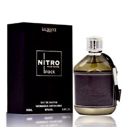 NITRO Black Pour Homme by Dumont Eau de Parfum Spray Men 3.4 FL oz / 100 ML New