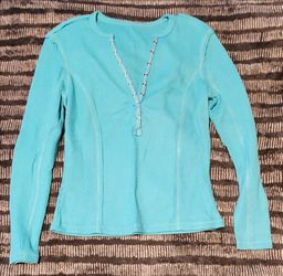 NWOT Women's Turquoise Long Sleeve Shirt, S
