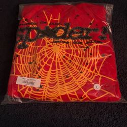 Spider hoodie red large