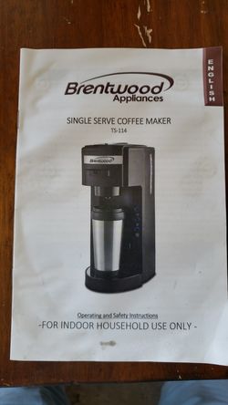 Brentwood TS-114 Single Serve Coffee Maker for Sale in San Diego, CA -  OfferUp